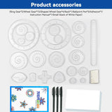 Stencil Kit :Ensemble de Spirographe Artistiques pour Enfants et Adultes