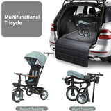 HandTricycle - Vert : Tricycle évolutif et pliable 7 en 1