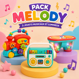 Pack MELODY – 3 Jouets Musicaux & Lumineux pour l’Éveil des Enfants