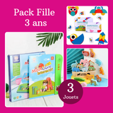 Pack Fille 3 ans et plus : 3 Jouets