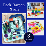 Pack Garçon 3 ans et plus : 3 Jouets