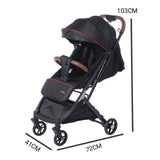 LightStroller - Noir : La Poussette Légère et Pliable pour Tous les Déplacements