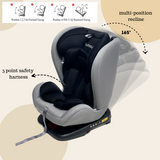 ChildSeat Gris et Noir : Siège Auto Isofix Ajustable