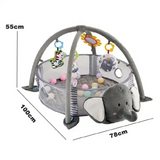 KidNest : Tapis d’Éveil Bébé 4 en 1 avec Piscine à Balles