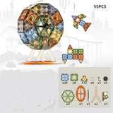 MagneticTile 55 Blocs : Blocs de Construction Magnétiques