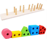 5 StackingForms - Jeu à empiler en bois Formes et Couleurs - Kidcado magasin de jeu et jouet Maroc