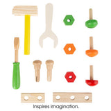 BOITE A OUTILS EN BOIS CARPENTER 13 Pièces - Kidcado magasin de jeu et jouet Maroc